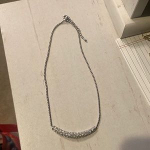 y2k silver rhinestone necklace